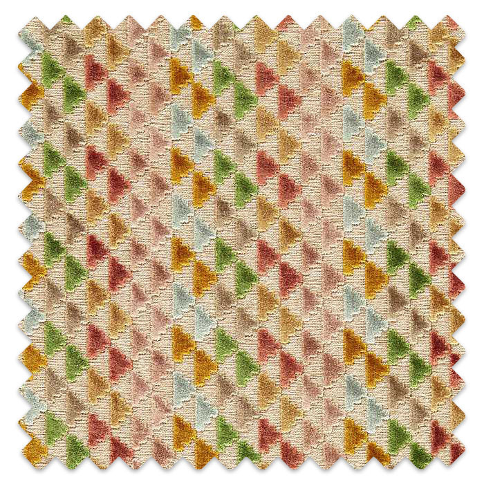 Swatch of Vidi Blush/Ochre/Kelly