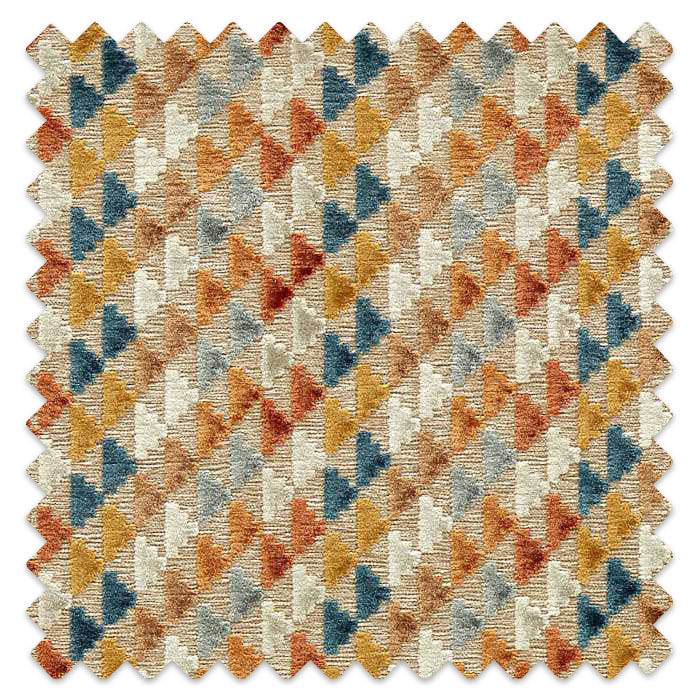 Swatch of Vidi Tiger/Taupe/French Blue