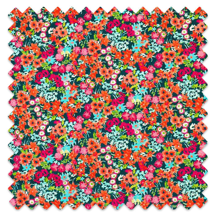 Swatch of Wildflower Meadow Carnelian/Aquamarine/Peridot