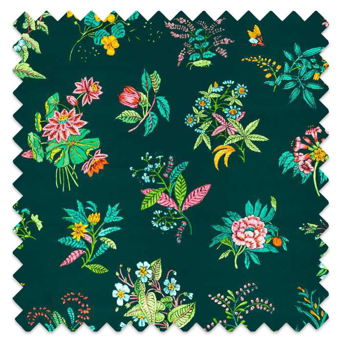 Swatch of Woodland Floral Jade/Malachite/Rose Quartz