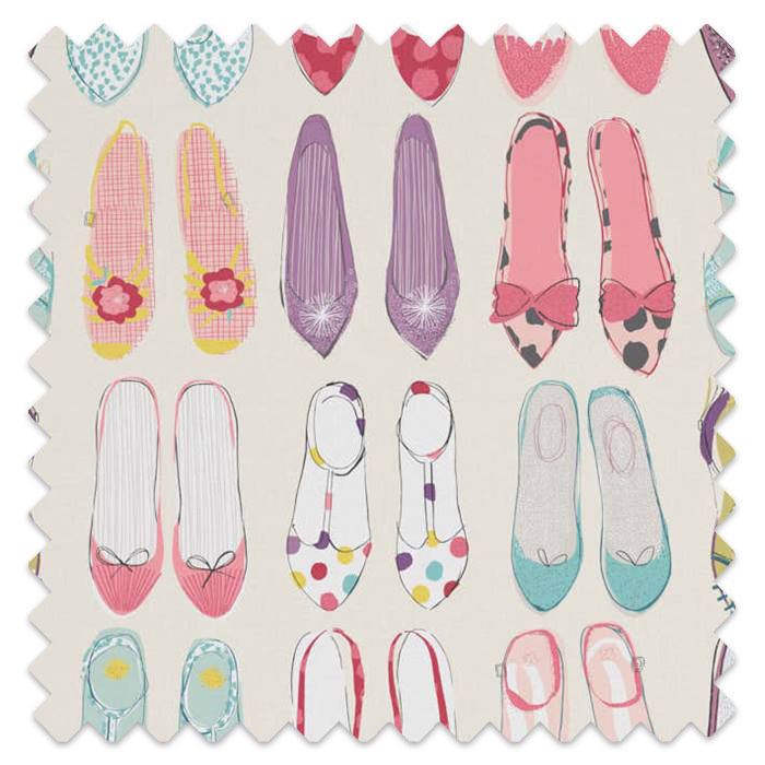 Swatch of World At Your Feet Pebble/Blossom/Sky