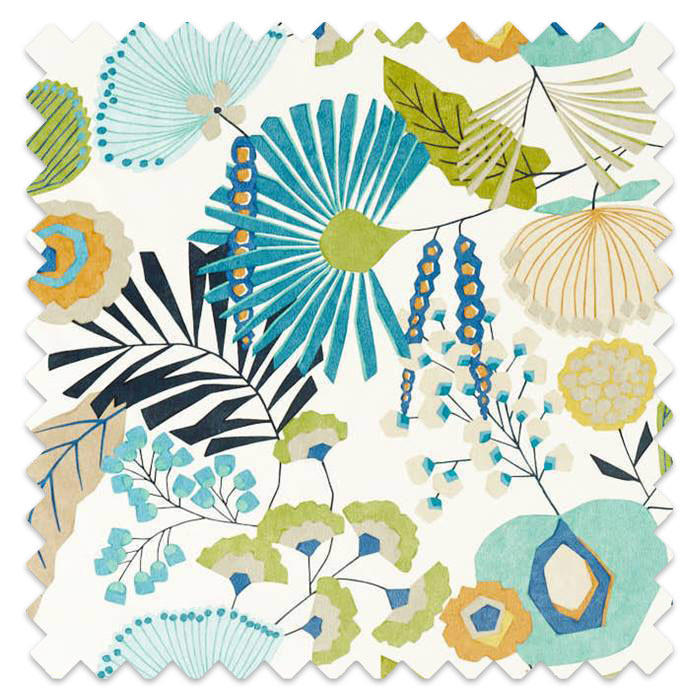 Swatch of Zavala Lime/Sienna/Cobalt