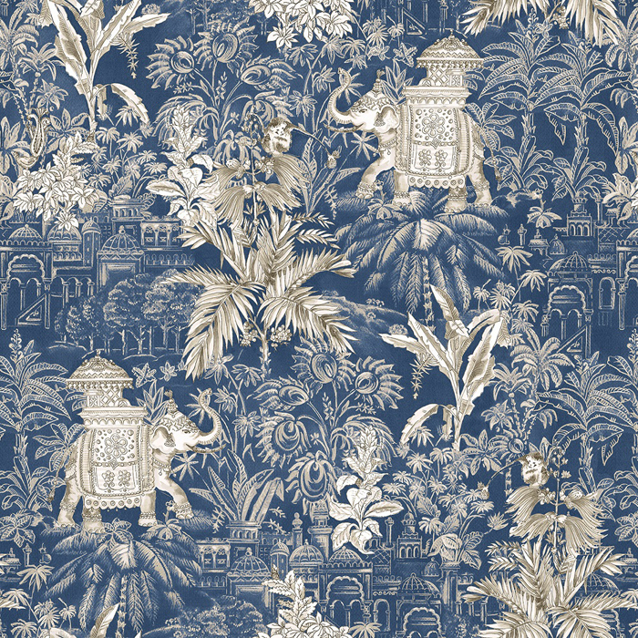 Hathi Sapphire Fabric by Chess