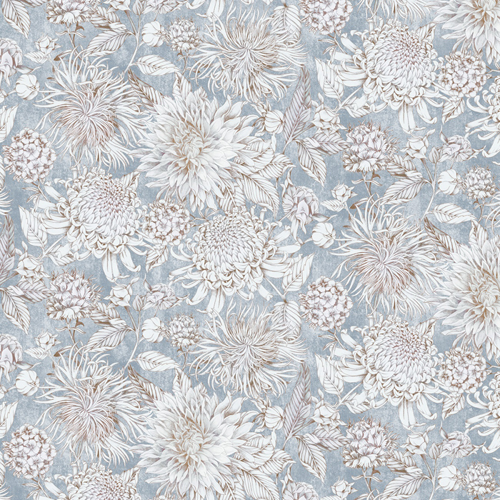 Purbeck Powder Blue Fabric by Chess