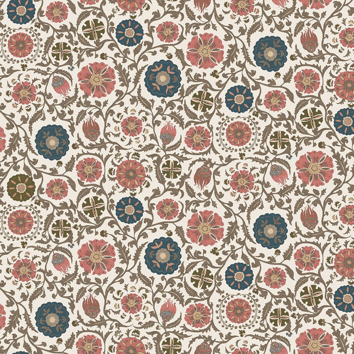 Rosemoor Coral Fabric by Chess