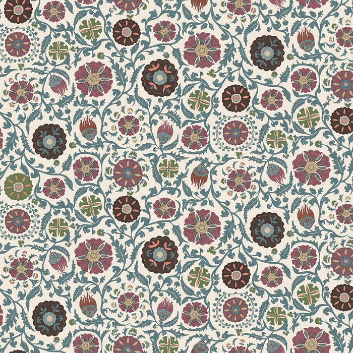 Rosemoor Mulberry Fabric by Chess