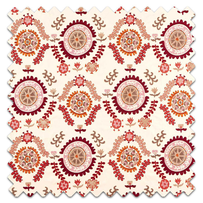 Swatch of Annabels Suzani Embroidery Mulberry