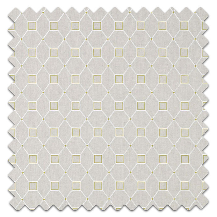 Swatch of Baroque Trellis Daffodil Linen