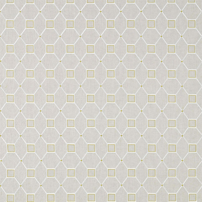 Baroque Trellis Daffodil Linen Fabric by Sanderson