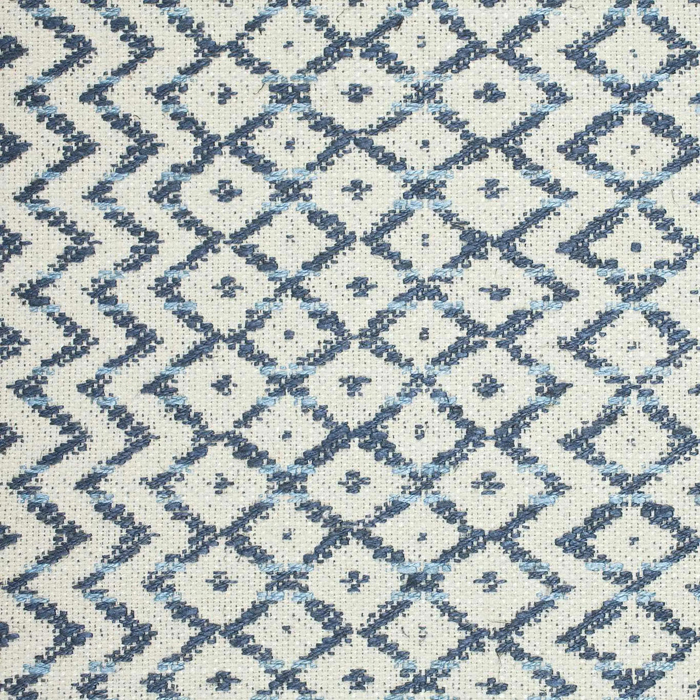 Cheslyn Indigo Ivory Fabric by Sanderson