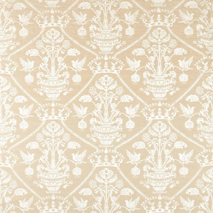 Highgrove Damask Gritstone Fabric by Sanderson