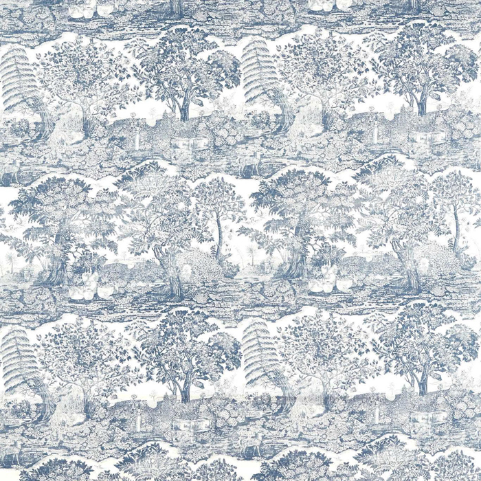Highgrove Toile Tetbury Blue Fabric by Sanderson