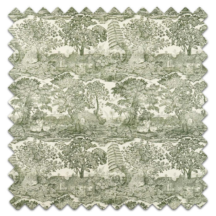 Swatch of Highgrove Toile Yew Green