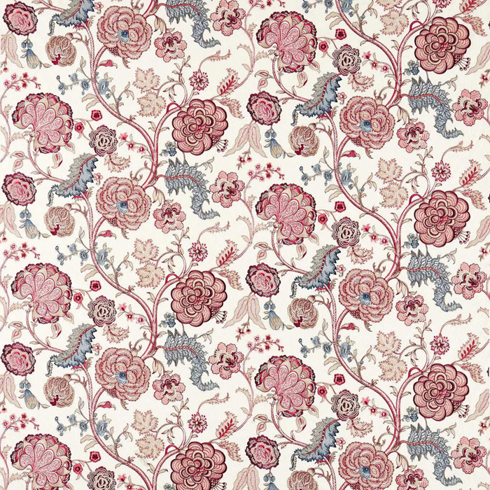 Salisbury Embroidery Crimson Fabric by Sanderson