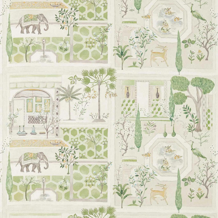 Sultans Garden Green Fabric by Sanderson