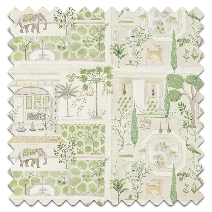 Swatch of Sultans Garden Green