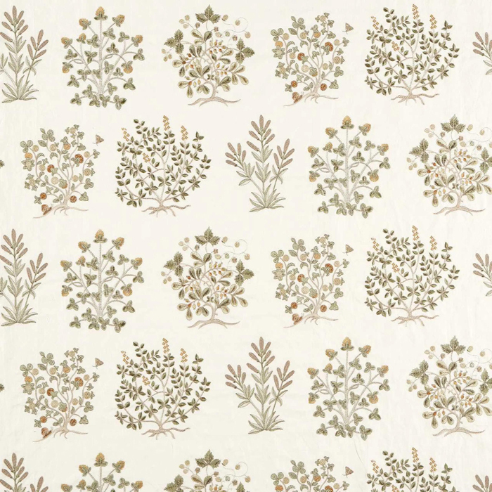Thyme Walk Lichen Gooseberry Fabric by Sanderson