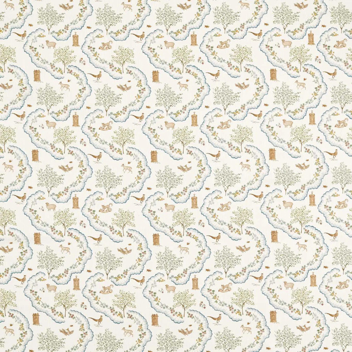 Wildflower Meadow Going Green Fabric by Sanderson