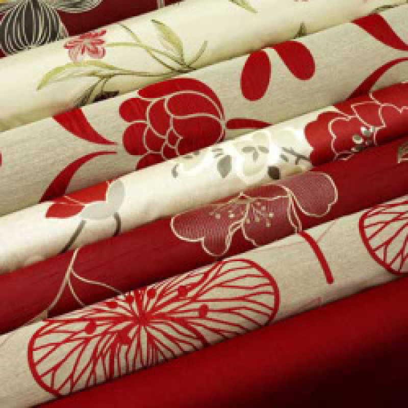 Red Curtain Fabric By The Metre