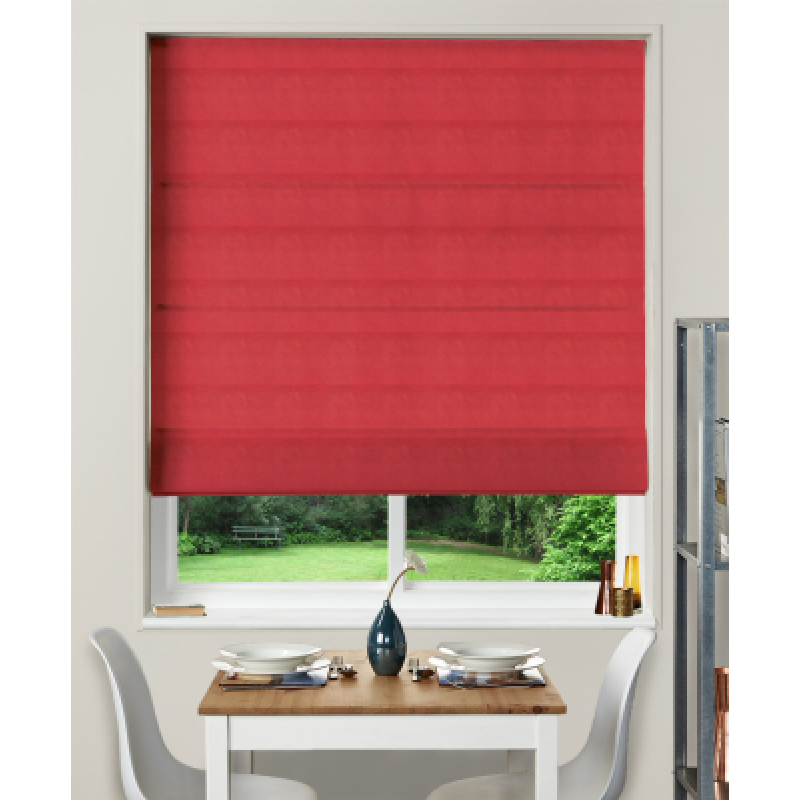 Red Made To Measure Roman Blinds