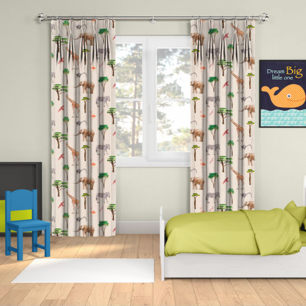 Made To Measure Curtains On Safari Jungle Curtains and Blinds 4 Homes