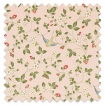 Swatch of Wild Strawberry Blush Linen by Clarke And Clarke Swatch of Wild Strawberry Blush Linen by Clarke And Clarke