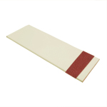 Cream Wood Venetian Blind With Rust Tape Swatch