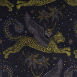 Lynx Charcoal Velvet Fabric Flat Image