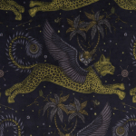 Lynx Charcoal Velvet Fabric Flat Image