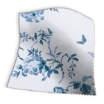 Birds And Roses Blue Fabric