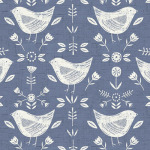 Made To Measure Curtains Narvik Blue Flat Image