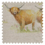 Highland Cattle Linen Curtains