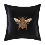 Layla Black Velvet Cushion