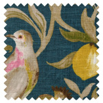 Song Bird Navy Made To Measure Curtains