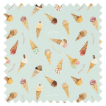 Made To Measure Curtains Ice Cream Parlour Blue Swatch