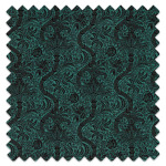 Swatch of Indian Flock Velvet Cerulean/Walnut