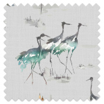 Cranes Cobalt Fabric