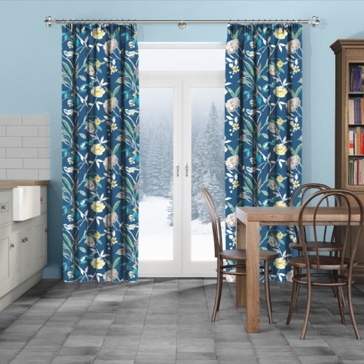 Abigail Navy Curtains