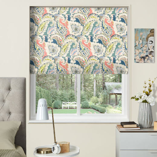 Aretha Coral Roman Blind