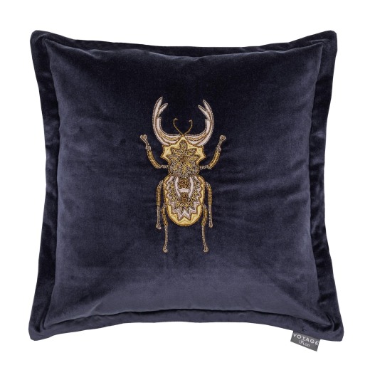 Bellatrix Navy Blue Velvet Cushion