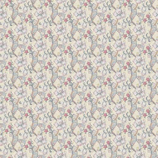 Golden Lily Dove Plum Fabric