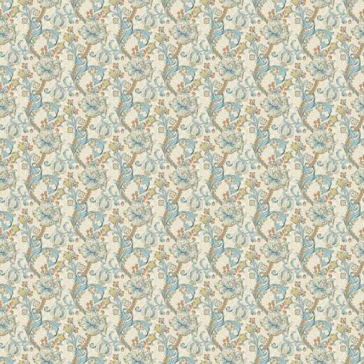 Golden Lily Linen Teal Fabric