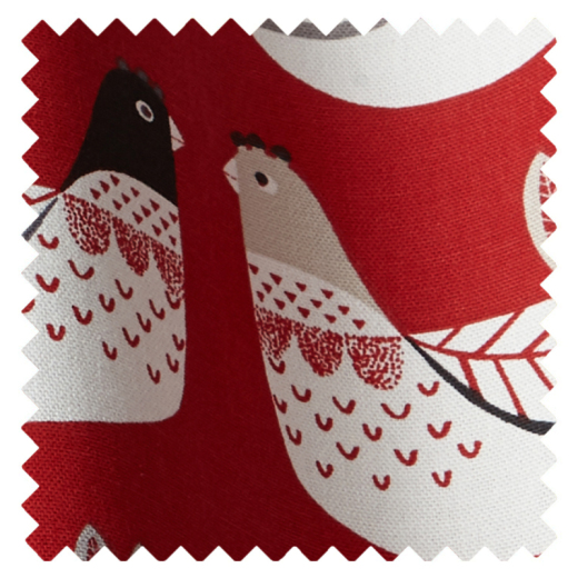 Cluck Cluck Scarlet Fabric