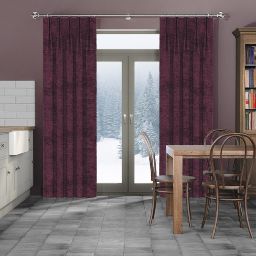 Made To Measure Chenille Curtains Plum