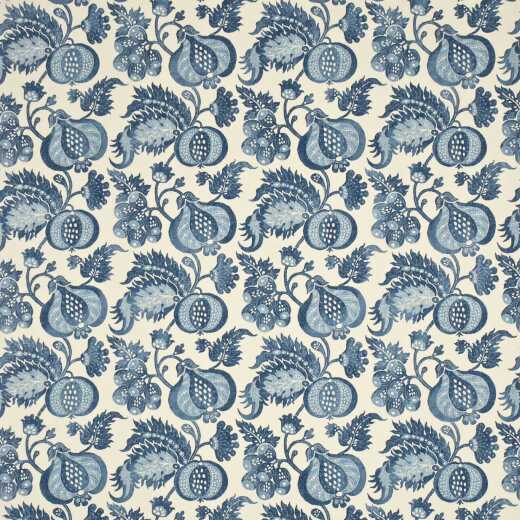 Made To Measure Curtains China Blue Indigo/Neutral
