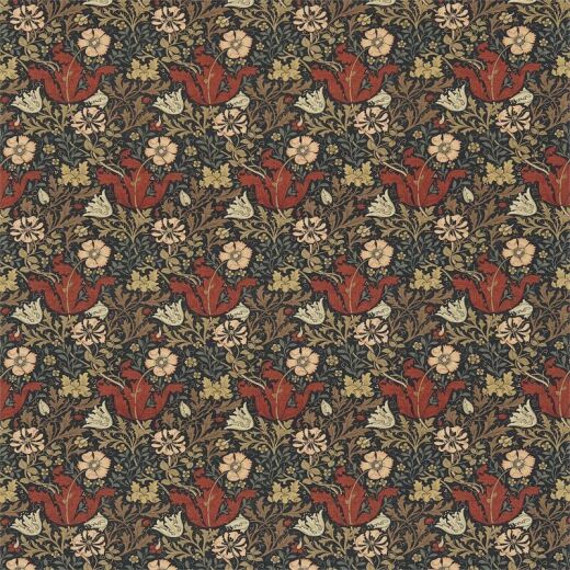 Made To Measure Curtains Compton Faded Terracotta/Multi