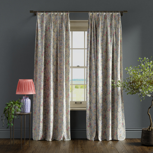 Made To Measure Curtains Golden Lily Dove Plum