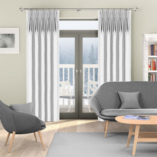 Curtains Jaipur Faux Silk Pure White