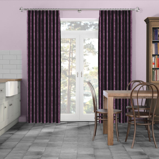 Made To Measure Curtains Rhythm Velvet Damson