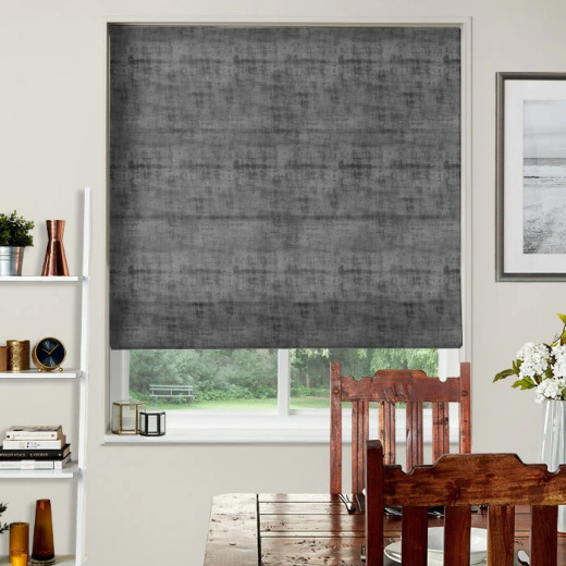 Electric Roman Blind Alessia Velvet Espresso